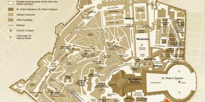 แผนที่ของ excavations ออฟฟิศเมืองวาติกัน
