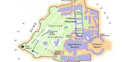 แผนที่ของพลิกภาพทางแนวตั้งพิพิธภัณฑ์และโบสถ์ sistine