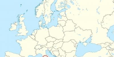 แผนที่ของวาติกันเมืองยุโรป